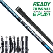 Assembled Project X Cypher Blue 50 Shaft with Adapter Tip and Grip