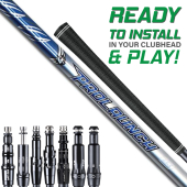Assembled Grafalloy ProLaunch Blue 45 Shaft with Adapter Tip and Grip