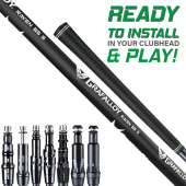 Assembled Grafalloy Raven 65 Shaft with Adapter Tip and Grip