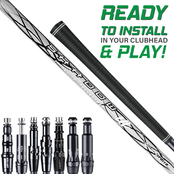 Assembled Apollo Shadow UL Shaft with Adapter Tip and Grip