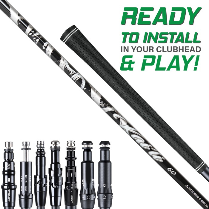 Assembled Mitsubishi Kai'li White Shaft with Adapter Tip and Grip