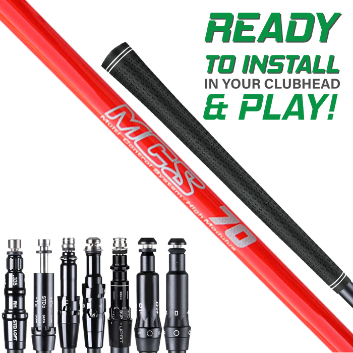 MCS 70 Orange Wood Shaft assembled w/ Adapter Tip & Grip