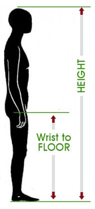 online fitting chart wrist to floor